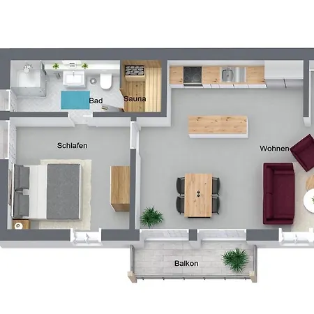 アパート Ostseehaus Ostseehaus 1 ツィングシュト